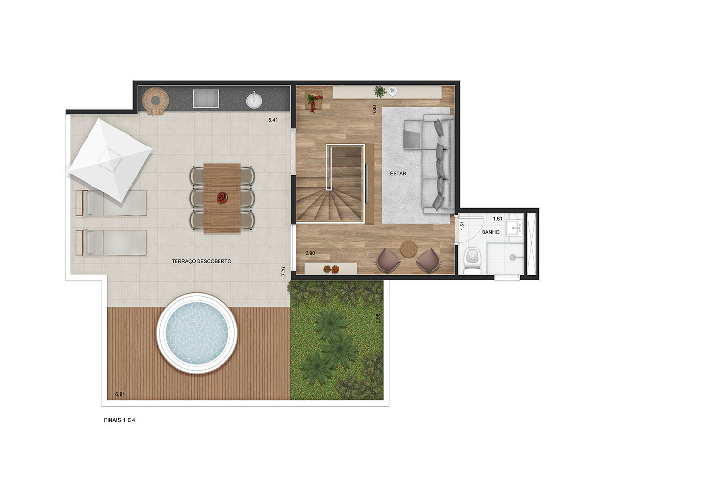 Duplex 145m² - Pavimento Superior